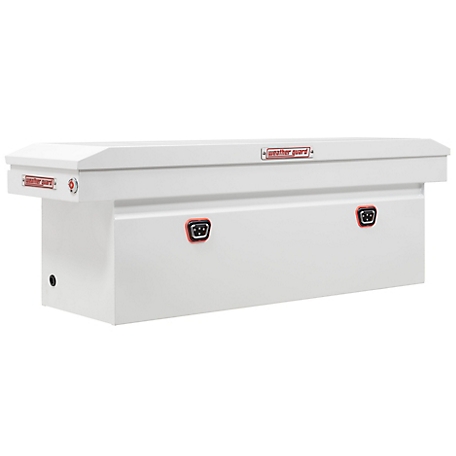 Weather Guard 72 in. White Steel Full Size Deep Crossbed Truck Tool Box