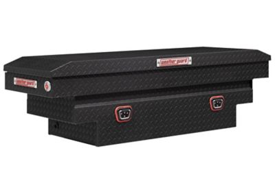 Weather Guard 62.5 in. Matte Black Aluminum Mid-Size Deep Truck Tool Box