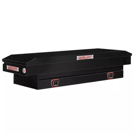 Weather Guard 62.5" x 20" Gloss Black Steel Mid-Size Truck Tool Box Crossover Truck Tool Boxes