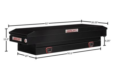 Image showing 9 th Weather Guard 7 cu. ft. Steel Compact Standard Profile Crossover Truck Tool Box for Mid-Size Trucks, 62 in. 20 in. x 13 in.