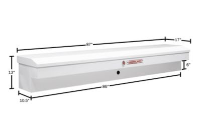 Image showing 9 th Weather Guard 7 cu. ft. Steel Standard Profile Long Lo-Side Truck Tool Box, 87 in. x 17 in. x 13 in.