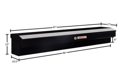 Image showing 9 th Weather Guard 7 cu. ft. Steel Standard Profile Long Lo-Side Truck Tool Box, 87 in. x 17 in. x 13 in.