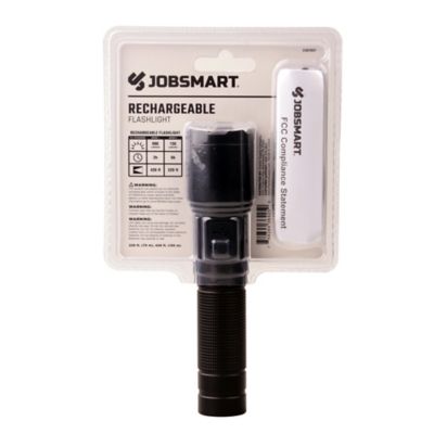 Image showing 5 th JobSmart 600-Lumen Rechargeable Flashlight, Black