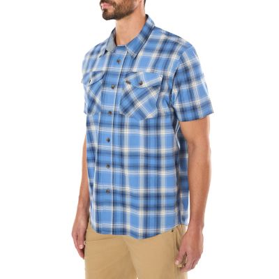 Image showing  Men's Stretch Short -Sleeve Plaid 2-Pocket Shirt