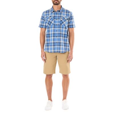 Image showing  Men's Stretch Short -Sleeve Plaid 2-Pocket Shirt