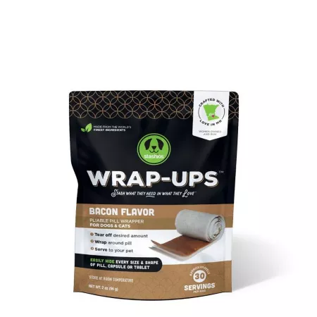 Stashios Wrap-Ups: Pill Wrap - Bacon - 30 Serving Bag Dog Pill Hiding Treats