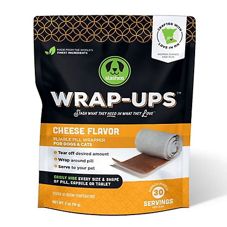 Stashios Wrap-Ups: Pill Wrapper - Cheese - 30 Servings Bag
