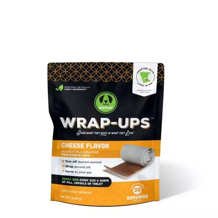 Stashios Wrap-Ups: Pill Wrap – Cheese – Bag of 30 Servings Dog Pill Hiding Treats