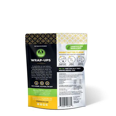 Image showing  Wrap-Ups Peanut Butter Flavor Pill Hiding Treats for Dogs and Cats