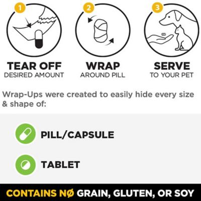 Image showing  Wrap-Ups Peanut Butter Flavor Pill Hiding Treats for Dogs and Cats