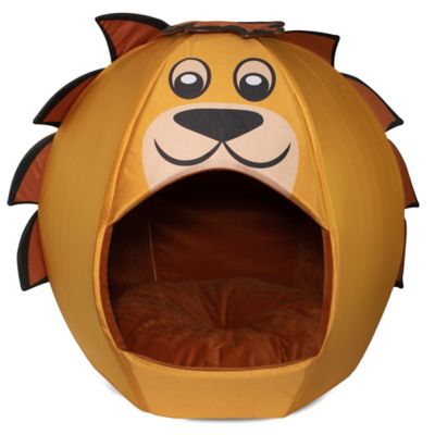 Maccabi Art Pet Friends Igloo Bed: Small - Lion - Animal Face Bed