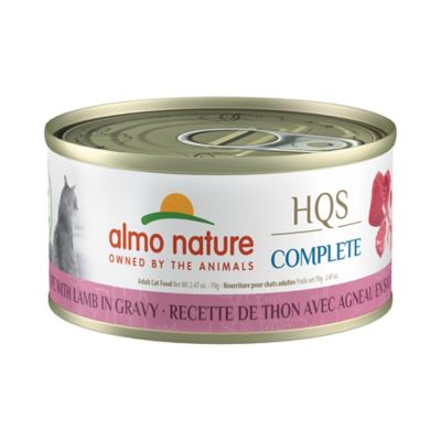 Almo Nature HQS Complete Cat 12 Pack: Tuna Recipe with Lamb in Gravy -2.47 oz. Cans