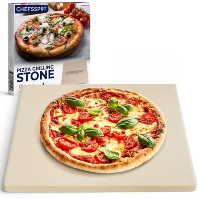 CHEFSSPOT Cordierite Pizza Stone for Grill, Oven and Pizza Oven, 12 x 12in. - 0.6 in. Thick