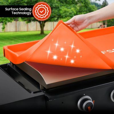 Image showing 5 th CHEFSPOT Griddle Mat Cover for 28 in. Blackstone and Other Griddles, Orange