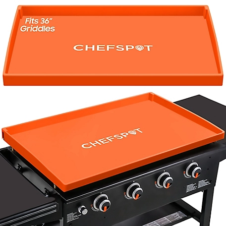 CHEFSSPOT Griddle Mat Cover For 36 in. Blackstone And Other Griddles - Grill Cover Protector (Orange)