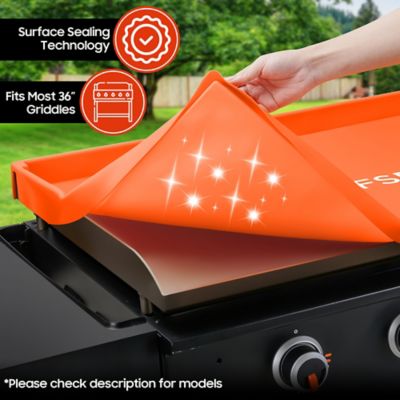 Image showing 5 th CHEFSPOT Griddle Mat Cover for 36 in. Blackstone and Other Griddles, Orange