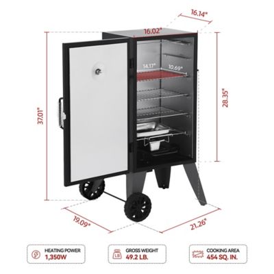 Image showing  454 sq. in. Analog Electric Smoker with 3 Cooking Grates
