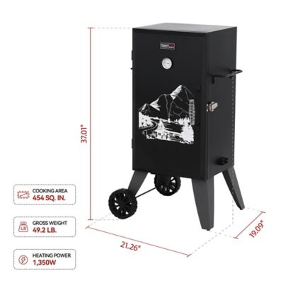 Image showing 8 th Royal Gourmet 454 sq. in. Analog Electric Smoker with 3 Cooking Grates
