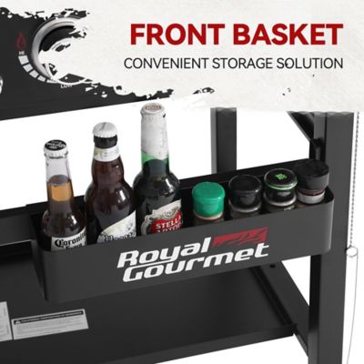 Image showing 8 th Royal Gourmet 4-Burner Propane Gas Flat Top Griddle with Hard Cover, 766 sq. in., Black