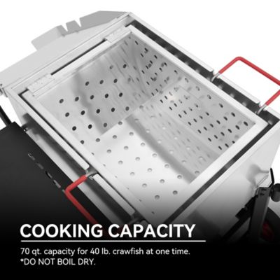 Image showing  Single Sack Crawfish Seafood Boiler for Crawfish Season, Black