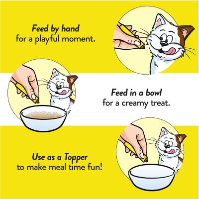 Image showing 6 th Temptations Creamy Chicken Flavor Puree Squeezable Lickable Wet Cat Treats, 10 oz.
