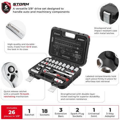 Image showing  26 pc. Metric Socket Set