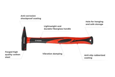 Image showing  Cross Peen Hammer 200g, HT08-0202