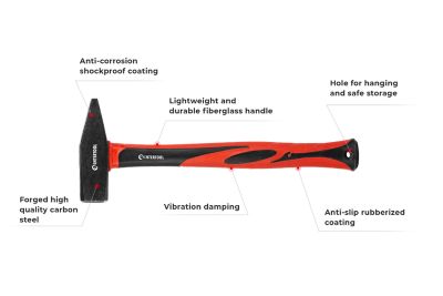 Image showing  Cross Peen Hammer 1000g, HT08-0210