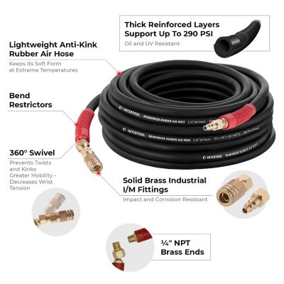 Image showing  5/16 in. x 50 ft. Rubber Air Hose