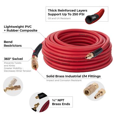 Image showing  5/16 in. x 50 ft. Hybrid Air Hose