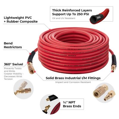 Image showing  5/16 in. x 100 ft. Hybrid Air Hose