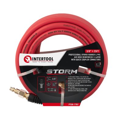 Image showing 5 th INTERTOOL 3/8 in. x 25 ft. Hybrid Air Hose