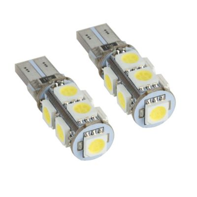Image showing  T10 9 LED 3 Chip SMD Bulbs (Pair), White