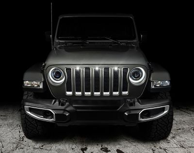 Image showing 7 th ORACLE Lighting Pre-Runner Style LED Grill Kit for Jeep Wrangler JL, White LED