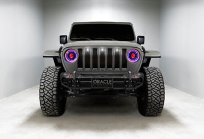 Image showing 9 th ORACLE Lighting Pre-Runner Style LED Grill Kit for Jeep Wrangler JL, White LED