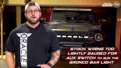 Image showing  Ford Bronco Roof Light Bar Factory AUX Wiring Harness, 5899-504