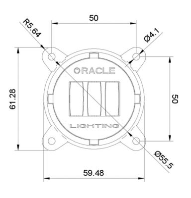 Image showing  60mm 15W Fog Beam LED Emitter, 6000K