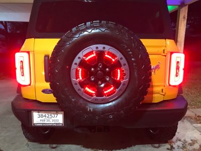Image showing 8 th ORACLE Lighting LED Illuminated Wheel Ring 3rd Brake Light, Red LED, 4211-003