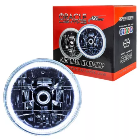 ORACLE Lighting Pre-Installed Lights 5.75 in White Halo Sealed Beam 6904-001 Headlight Assemblies