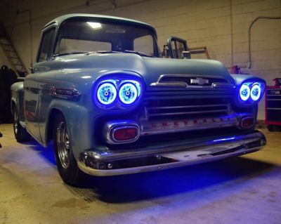 Image showing  Pre-Installed Lights 5.75 in. Sealed Beam Blue Halo, 6904-002