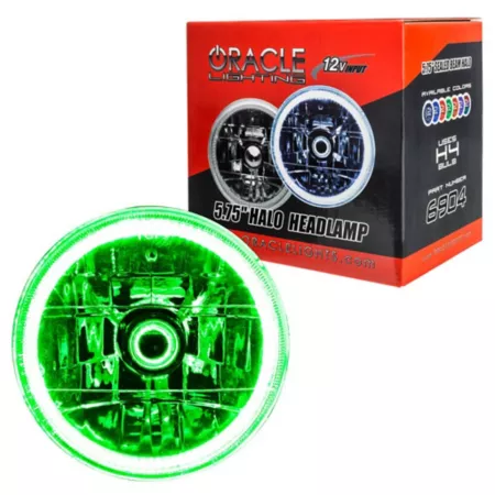 ORACLE Lighting Pre-Installed Lights 5.75 in Green Halo Sealed Harness 6904-004 Headlight Assemblies