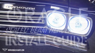 Image showing  Pre-Installed Lights 4x6 in. Sealed Beam Red Halo, 6909-003