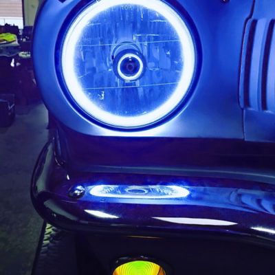 Image showing  Pre-Installed Lights 7 in. Sealed Beam Blue Halo, 6905-002