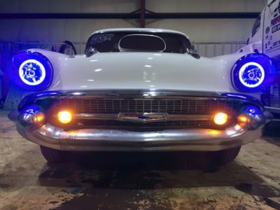 Image showing 7 th ORACLE Lighting Pre-Installed Lights 7 in. Sealed Beam Blue Halo, 6905-002