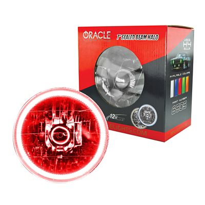 ORACLE Lighting Pre-Installed Lights 7 in. Sealed Beam Red Halo, 6905-003