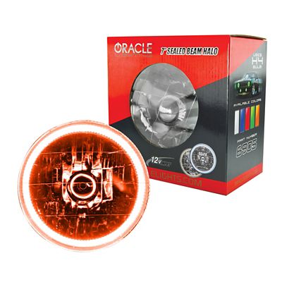 ORACLE Lighting Pre-Installed Lights 7 in. Sealed Beam Amber Halo, 6905-005