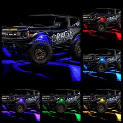 Image showing 7 th ORACLE Lighting ColorSHIFT RGB+W Underbody Wheel Well Rock Light Kit (4 pc.)