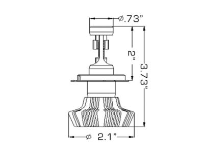 Image showing  H4 4,000+ Lumen LED Headlight Bulbs (Pair)