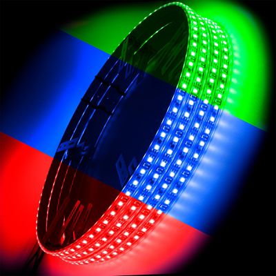 Image showing  LED Illuminated 15 in. ColorSHIFT LED Wheel Rings, 4210-334