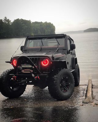 Image showing 7 th ORACLE Lighting 7 in. High Powered LED Headlights, Red Halos, 5769-003